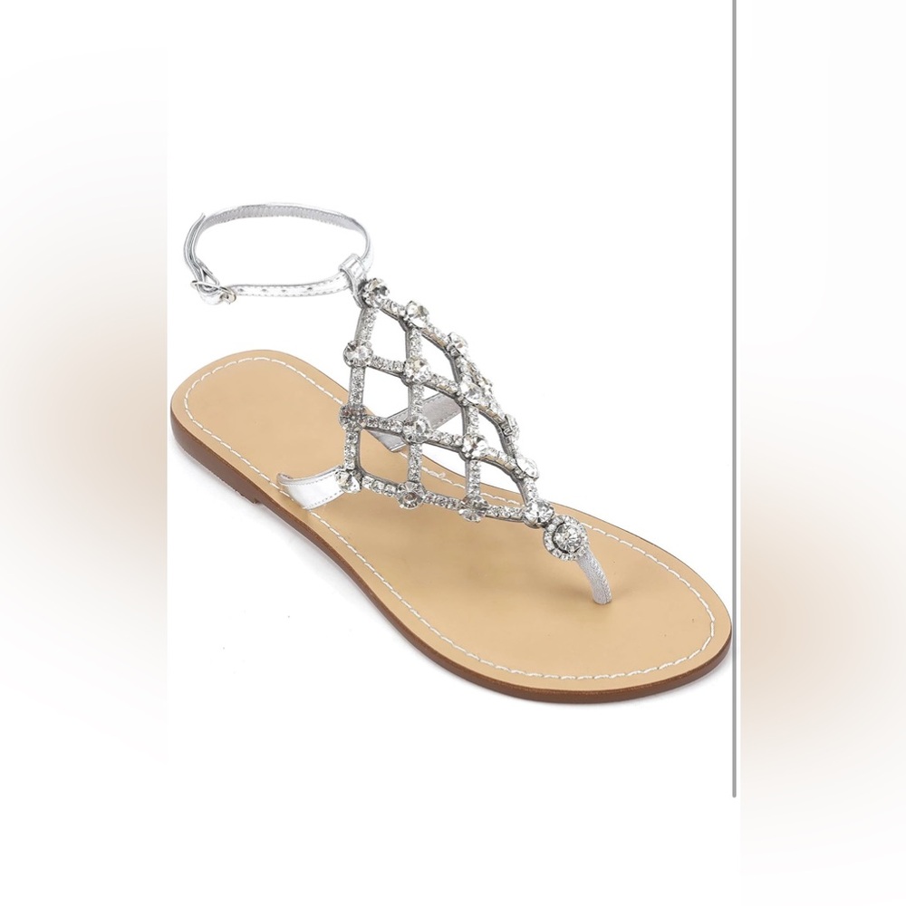 New rhinestone sandals silver